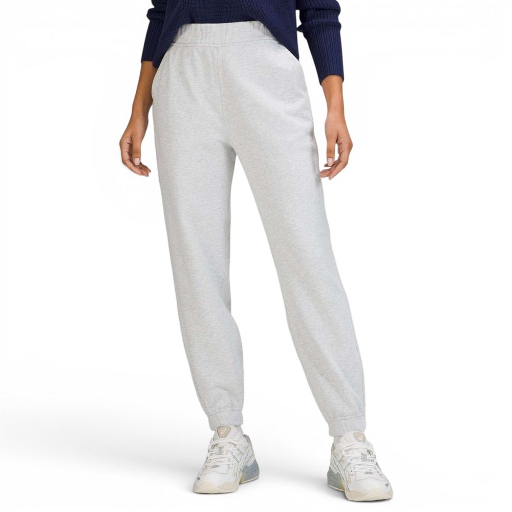 lululemon Relaxed High-Rise Jogger Women 6 Heathered Core Ultra Light Grey Terry